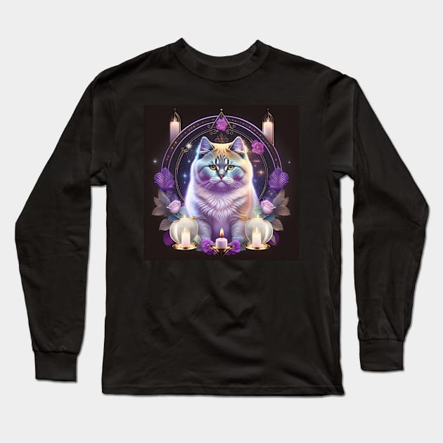 Magical British Shorthair Long Sleeve T-Shirt by Enchanted Reverie